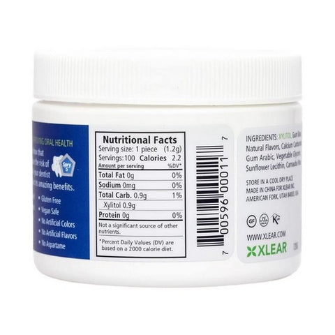 Xlear Inc, Chewing Gum, Peppermint 100 Count