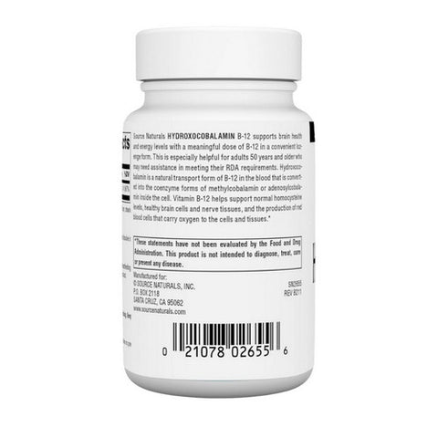 Source Naturals, Hydroxocobalamin, 120 Tabs