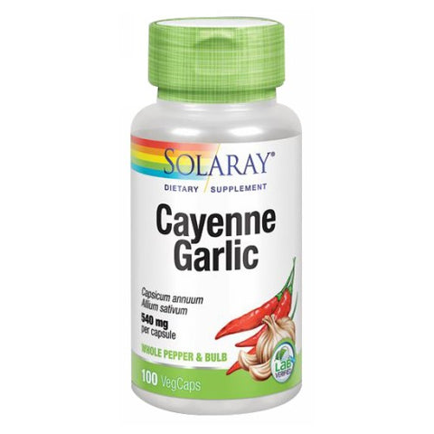Solaray, Cayenne Garlic, 540 mg, 100 Caps