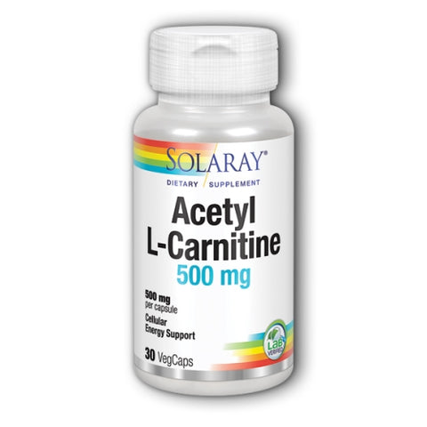 Solaray, Acetyl L-Carnitine, 500 mg, 30 Caps