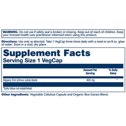 Solaray, Slippery Elm, 400 mg, 100 Caps