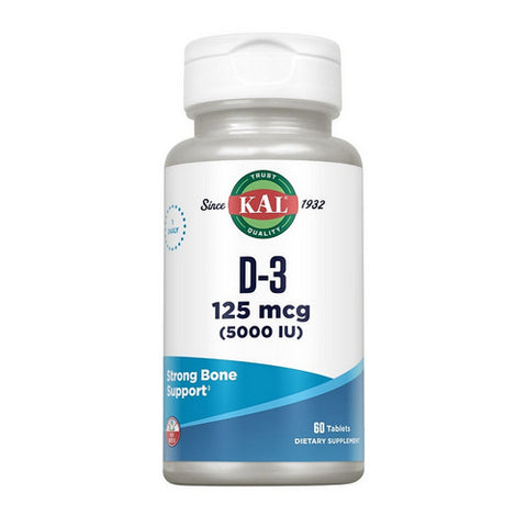 Kal, Ultra D-3, 5,000 IU, 60 Tabs