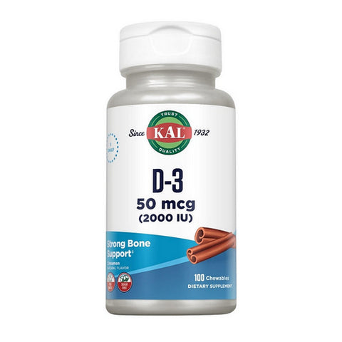 Kal, D-3 Chewable, 2,000 IU, 100 Chews
