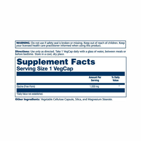 Solaray, Glycine, 1,000 mg, 60 Caps