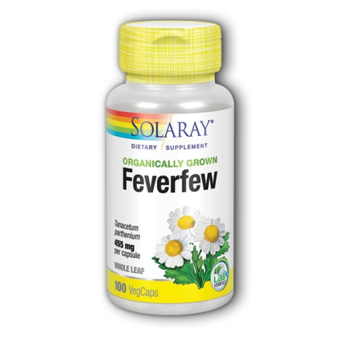 Solaray, Feverfew, 100 Caps