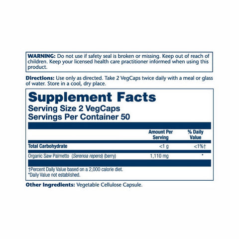 Solaray, Saw Palmetto, 100 Caps