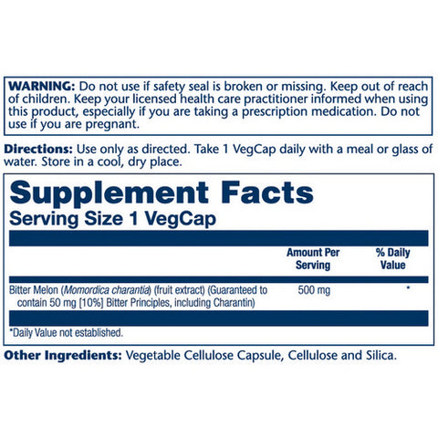 Solaray, Bitter Melon Fruit Extract, 500 mg, 30 Caps