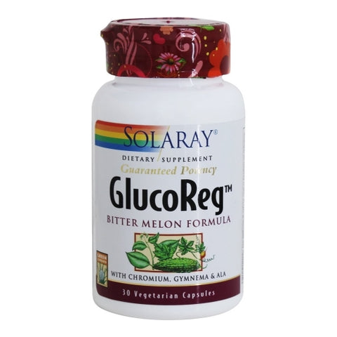 Solaray, GlucoReg Bitter Melon Formula, 30 Caps