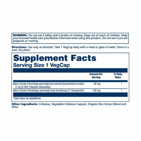 Solaray, Black Cohosh Root Extract, 30 Caps