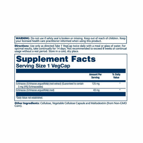 Solaray, Echinacea Root Extract, 125 mg, 60 Caps
