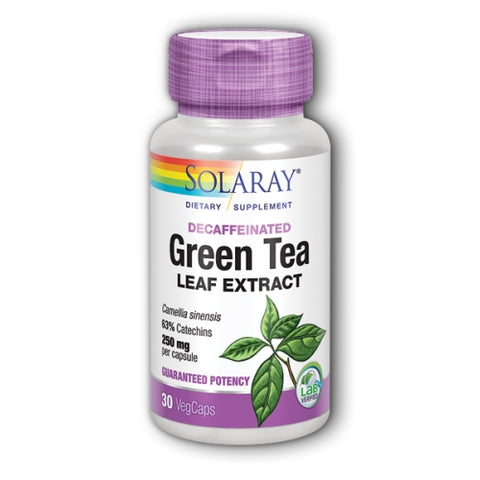 Solaray, Green Tea Leaf Extract, 250 mg, 30 Caps