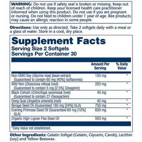 Solaray, PhytoEstrogen Plus EFAs, 60 Softgels
