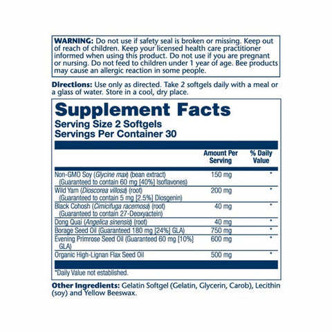 Solaray, PhytoEstrogen Plus EFAs, 60 Softgels