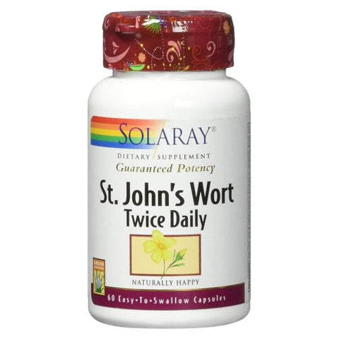 Solaray, St. John's Wort Twice Daily, 60 Caps