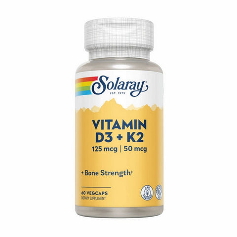 Solaray, Vitamin D-3 & K-2, 60 Caps