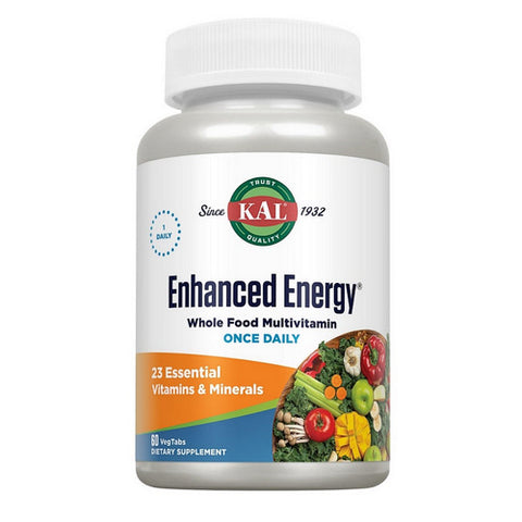 Kal, Enhanced Energy, Whole Food Multivitamin, 60 Veg Tabs