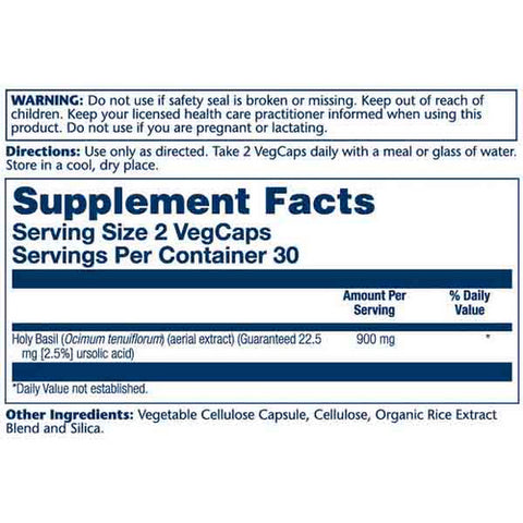 Solaray, Holy Basil, 450 mg, 60 Caps