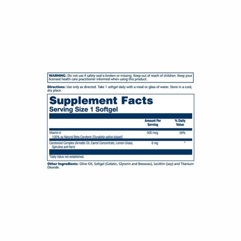 Solaray, Food Carotene, 10,000 IU, 200 Softgels