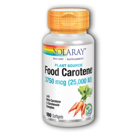 Solaray, Food Carotene, 25,000 IU, 100 Softgels