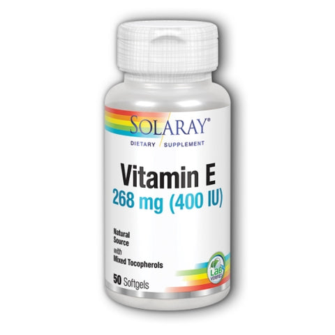 Solaray, Vitamin E, 400 IU, 50 Softgels