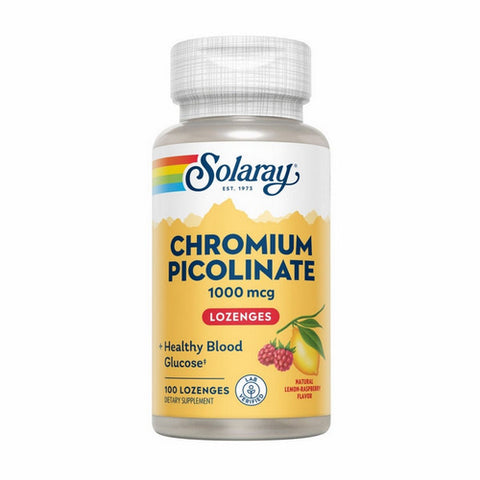 Solaray, Chromium Picolinate, 1,000 mcg, Raspberry Lemonade 100 Lozenges