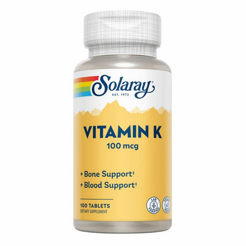 Solaray, Vitamin K, 100 mcg, 100 Tabs