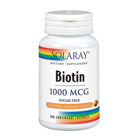 Solaray, Biotin, 1,000 mcg, Orange 100 Lozenges