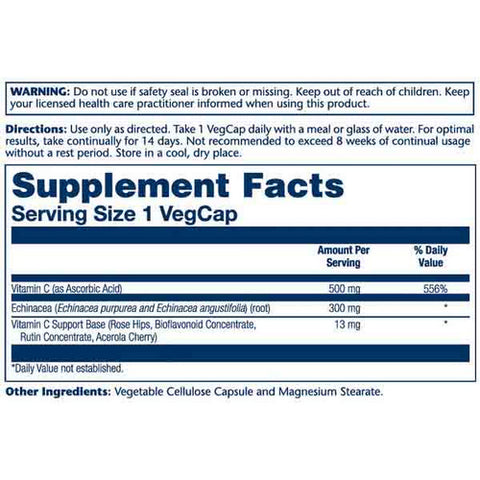 Solaray, Vitamin C With Echinacea, 120 Caps
