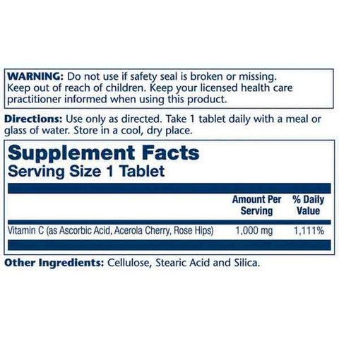 Solaray, Vitamin C, 1,000 mg, 100 Tabs