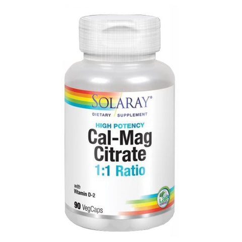 Solaray, Cal-Mag Citrate, 90 Caps