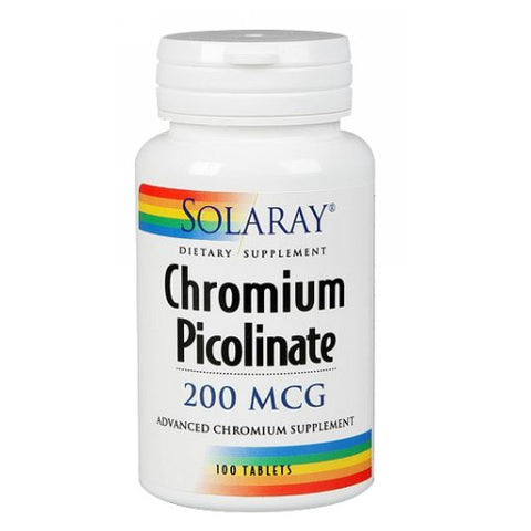 Solaray, Chromium Picolinate, 200 mcg, 100 Tabs