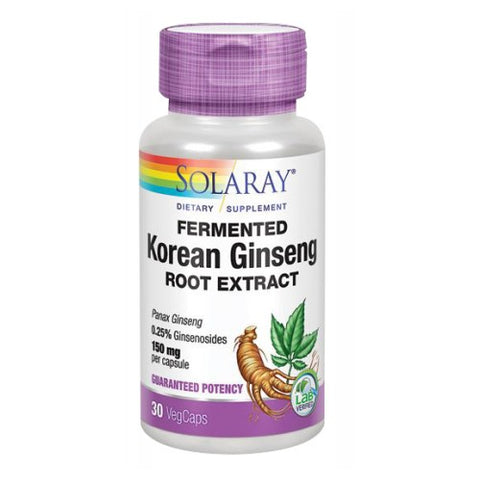 Solaray, Fremented Korean Ginseng Root Extract, 30 Caps