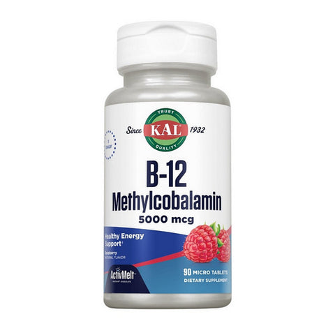 Kal, Ultra B-12 Methylcobalamin ActivMelt, 5,000 mcg, 90 Tabs