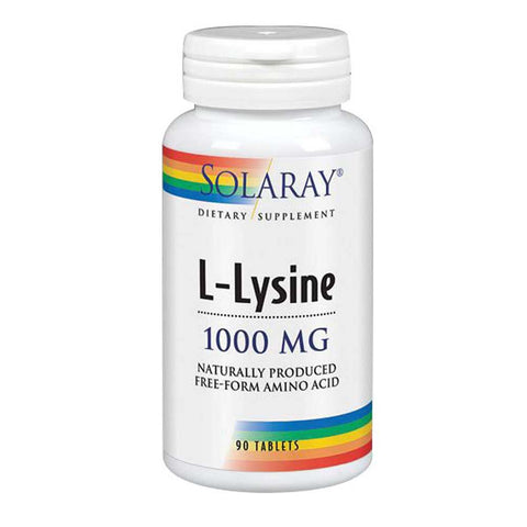 Solaray, L-Lysine, 1,000 mg, 90 Tabs
