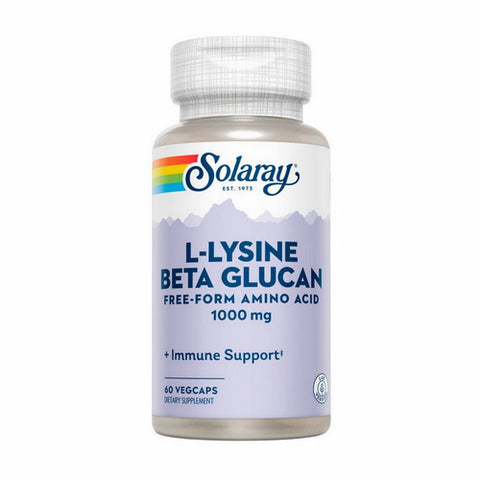 Solaray, L-Lysine & Beta Glucan, 1,000 mg, 60 Caps