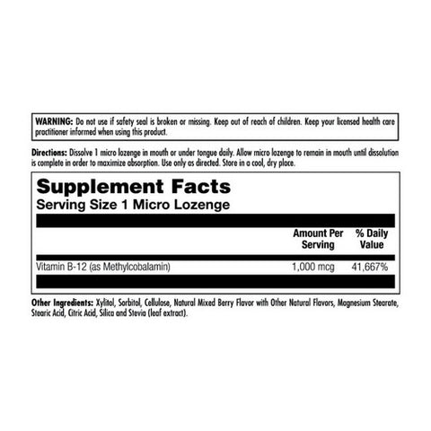 Kal, B-12 Methylcobalamin, 1,000 mcg, 60 Lozenges