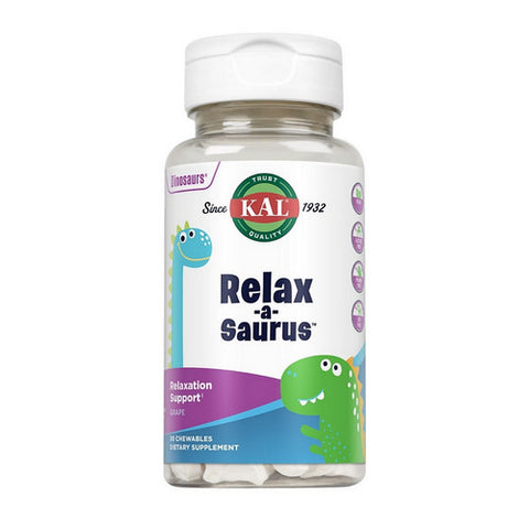 Kal, Relax-a-Saurus, Grape 30 Chews