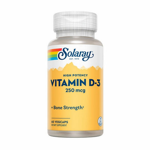 Solaray, Vitamin D-3, 10,000 IU, 60 Caps