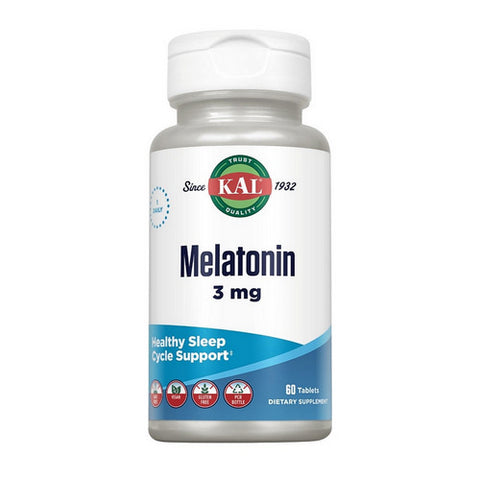 Kal, Melatonin, 3 mg, 60 Tabs