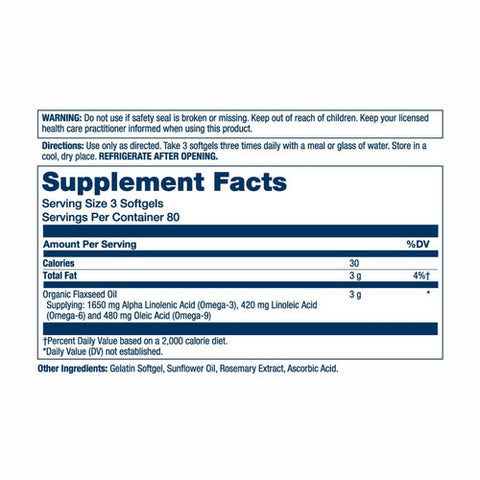 Solaray, Flaxseed Oil, 1,000 mg, 240 Softgels