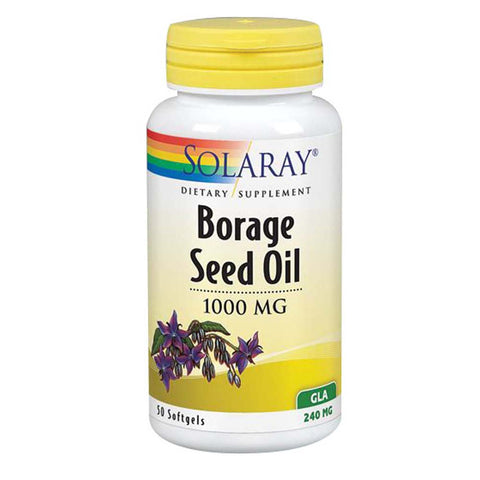 Solaray, Borage Seed Oil, 1,000 mg, 50 Softgels