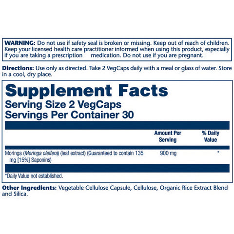 Solaray, Moringa Leaf Extract, 450 mg, 60 Caps