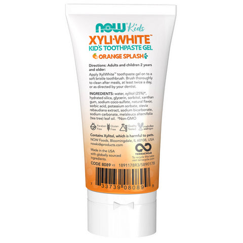 Now Foods, XyliWhite Kid's Toothpaste, Orange 3 oz