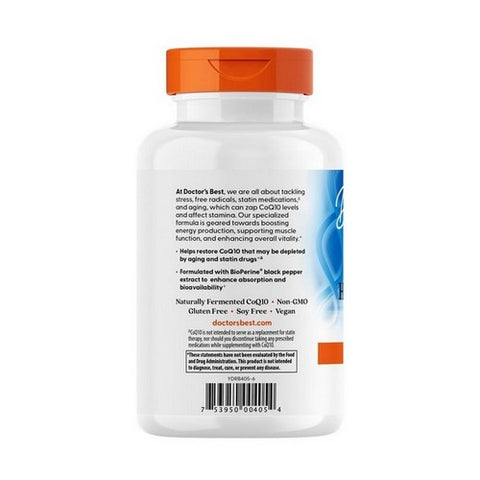 Doctors Best, High Absorption COQ10 with Bioperine, 100 mg, 360 Veg Caps