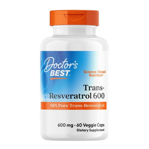 Doctors Best, Trans-Resveratrol, 600 mg, 60 Veggi Caps