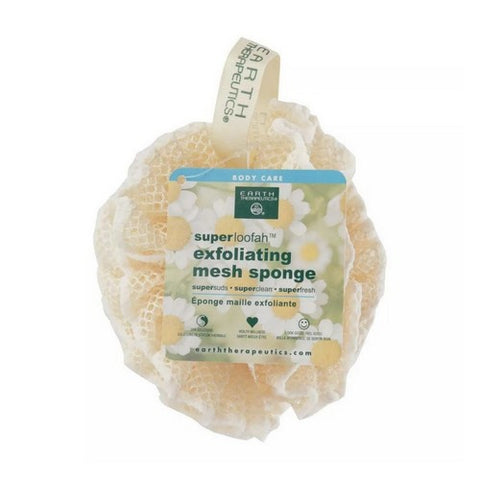 Earth Therapeutics, Loofah Exfoliating Mesh Sponge, Count