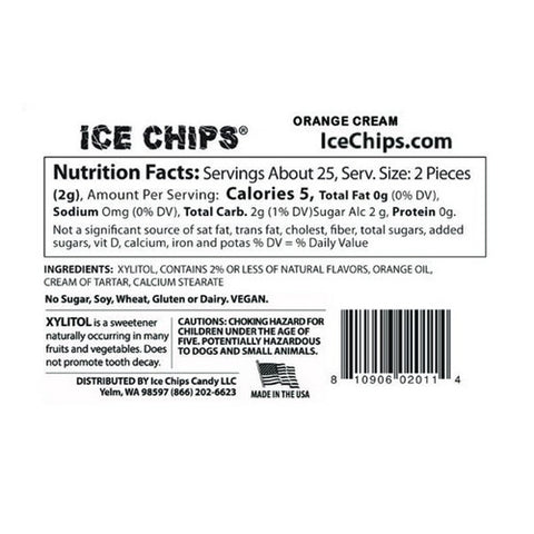 Ice Chips Candy, Ice Chips Candy, Orange Cream 1.76 oz