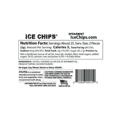 Ice Chips Candy, Ice Chips Candy, Spearmint 1.76 oz