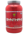 Syntha-6 Premium Protein Powder Fiber Whey Isolate Cookies And Cream 2.91 Lbs by BSN Inc.