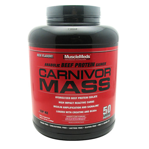 Muscle Meds, Carnivor Mass, Strawberry 6 lbs